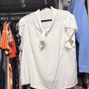 Elegant White Plus Size Women's Top